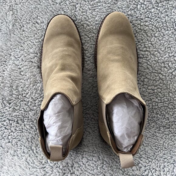 Steve Madden Men Highline Chelsea Boot Size 13 Sand Suede 100% Leather Shoes NEW - Picture 15 of 15